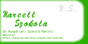 marcell szokola business card